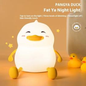 Veilleuse en Silicone Forme Canards pour Chambre d’enfant Rechargeable