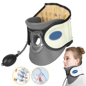 STARICARE Civière de cou gonflable et rétracteur de traction cervicale avec pompe – أداة تصحيح وضعية العنق