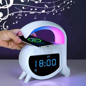 Réveil et Haut-parleur Bluetooth RGB intelligente type Big G Wireless Charger V5