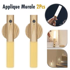 Pack 2 applique murale magnétique à détecteur de mouvement avec batterie rechargeable – طقم مصباحين بمستشعر حركة