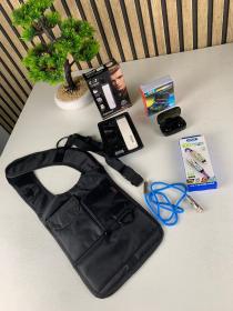 SUPER PACK 4 IN 1 طقم سماعات + ماكنة حلاقة + كابل شحن + صاكوشة